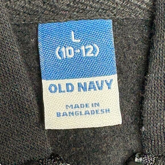 Old Navy Boys Zip up Sweatshirt Jacket Black Size Large 10-12 - Picture 3 of 3